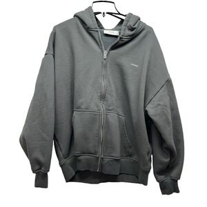 Legend Men's Full Zip Cotton Blend Grey Large Hoodie (R2)